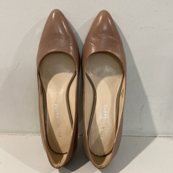 Franco Sarto Rema Brown Pointed Leather Pumps Size 7.5M - Picture 8 of 11
